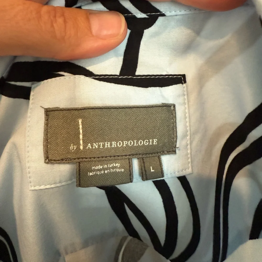 Anthropologie Pollie Short Sleeve Swing Mini Dress SIZE LARGE // MSRP $148 - Picture 6 of 6